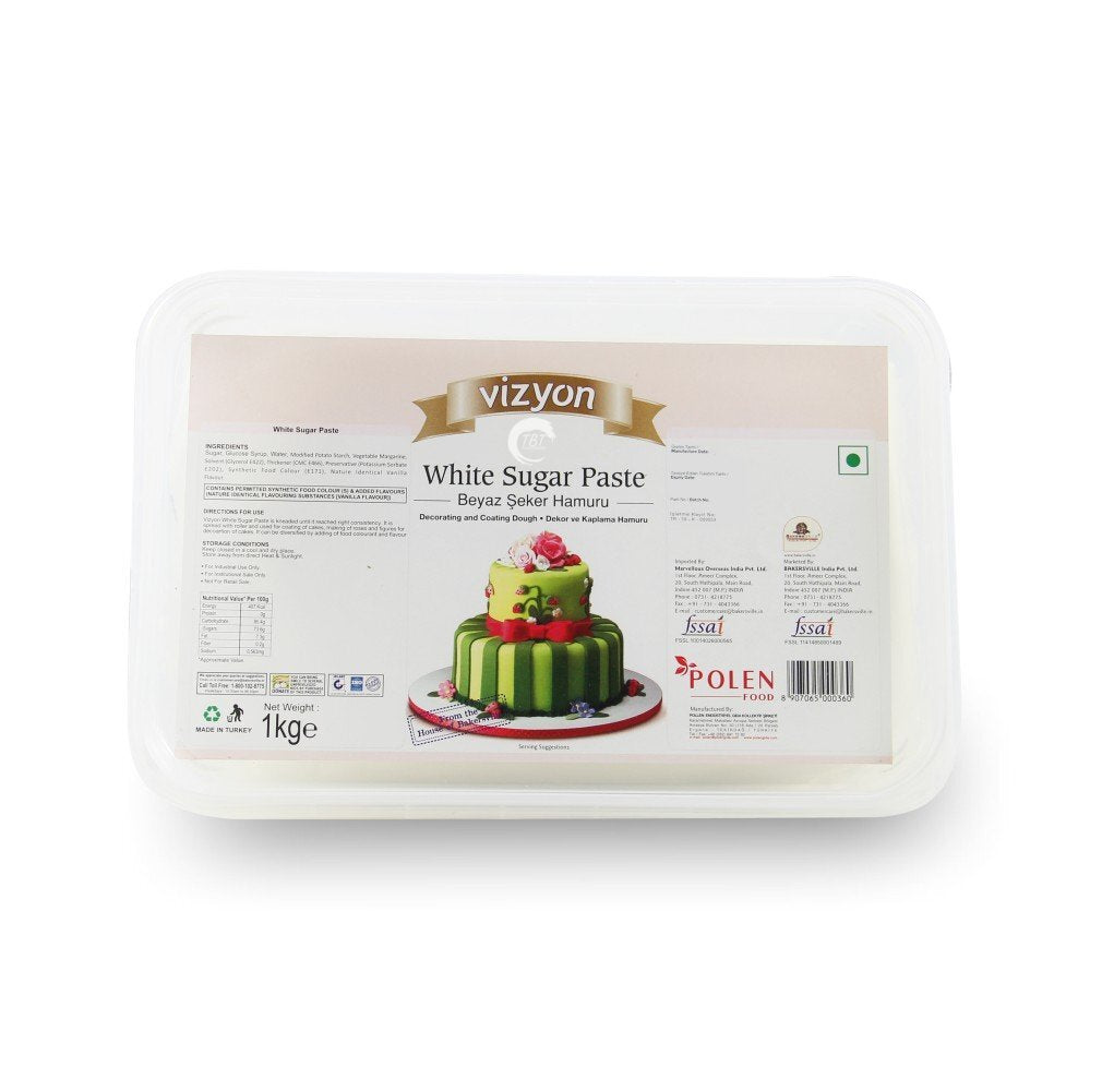 Vizyon Sugar Paste Fondant White -1 kg
