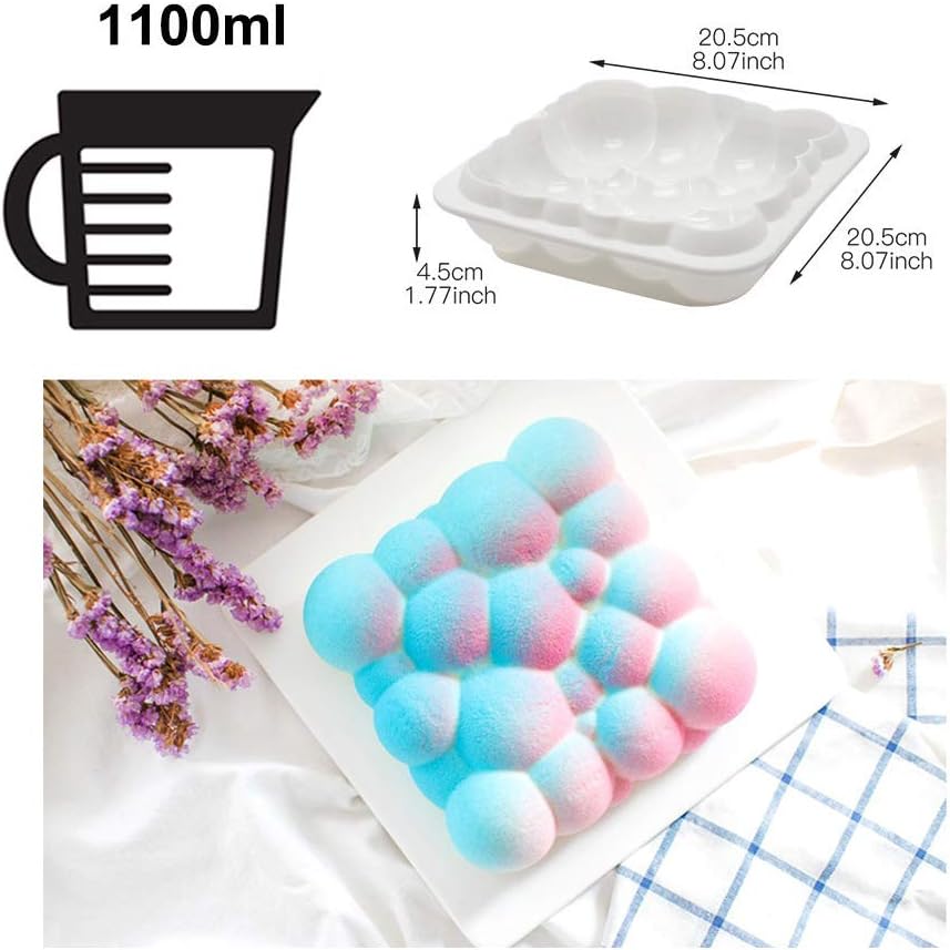 3D Bubbles Sky Cloud Silicone Cake Mold