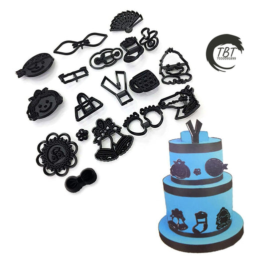 Baby Shower Silhouette Fondant And Cookie Cutter Set