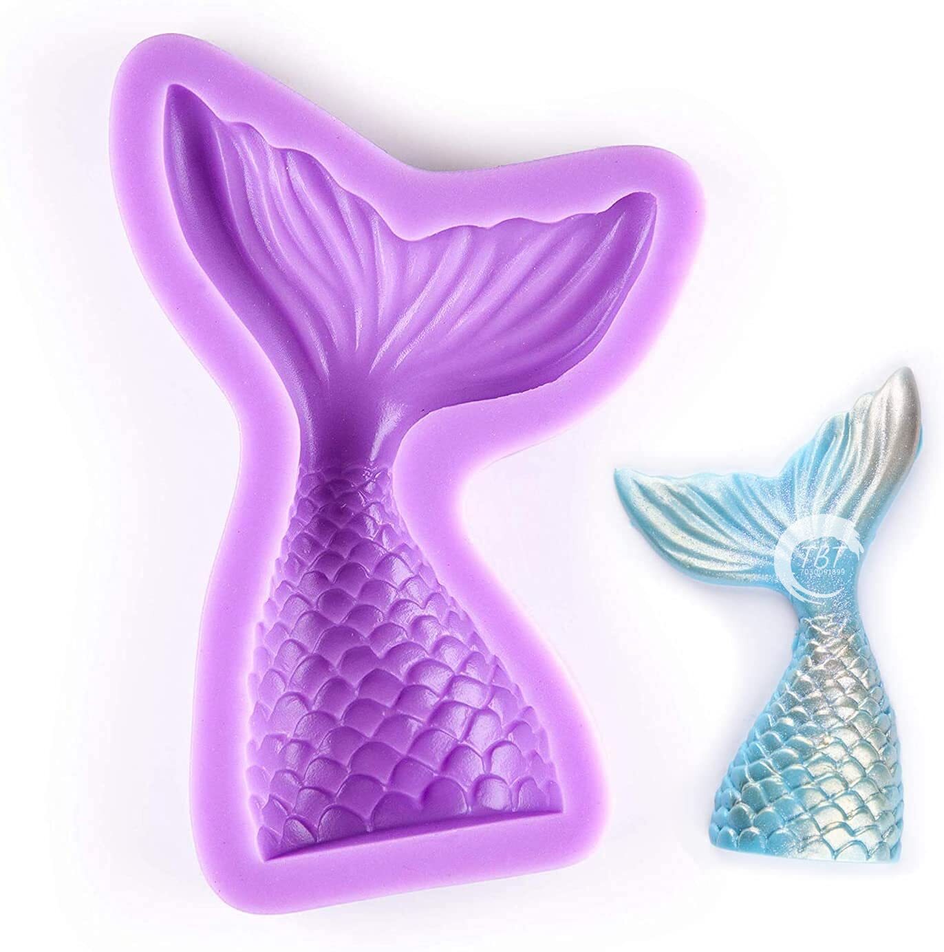 Big Size Mermaid Fish Tail Silicone Fondant Mold