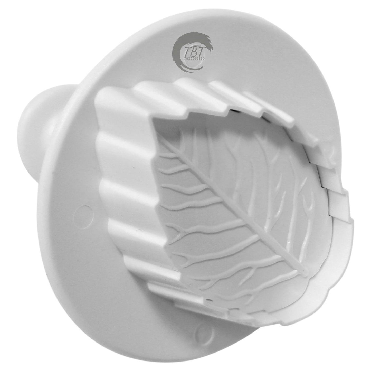 Veined Rose Leaf Plunger Fondant Cutter