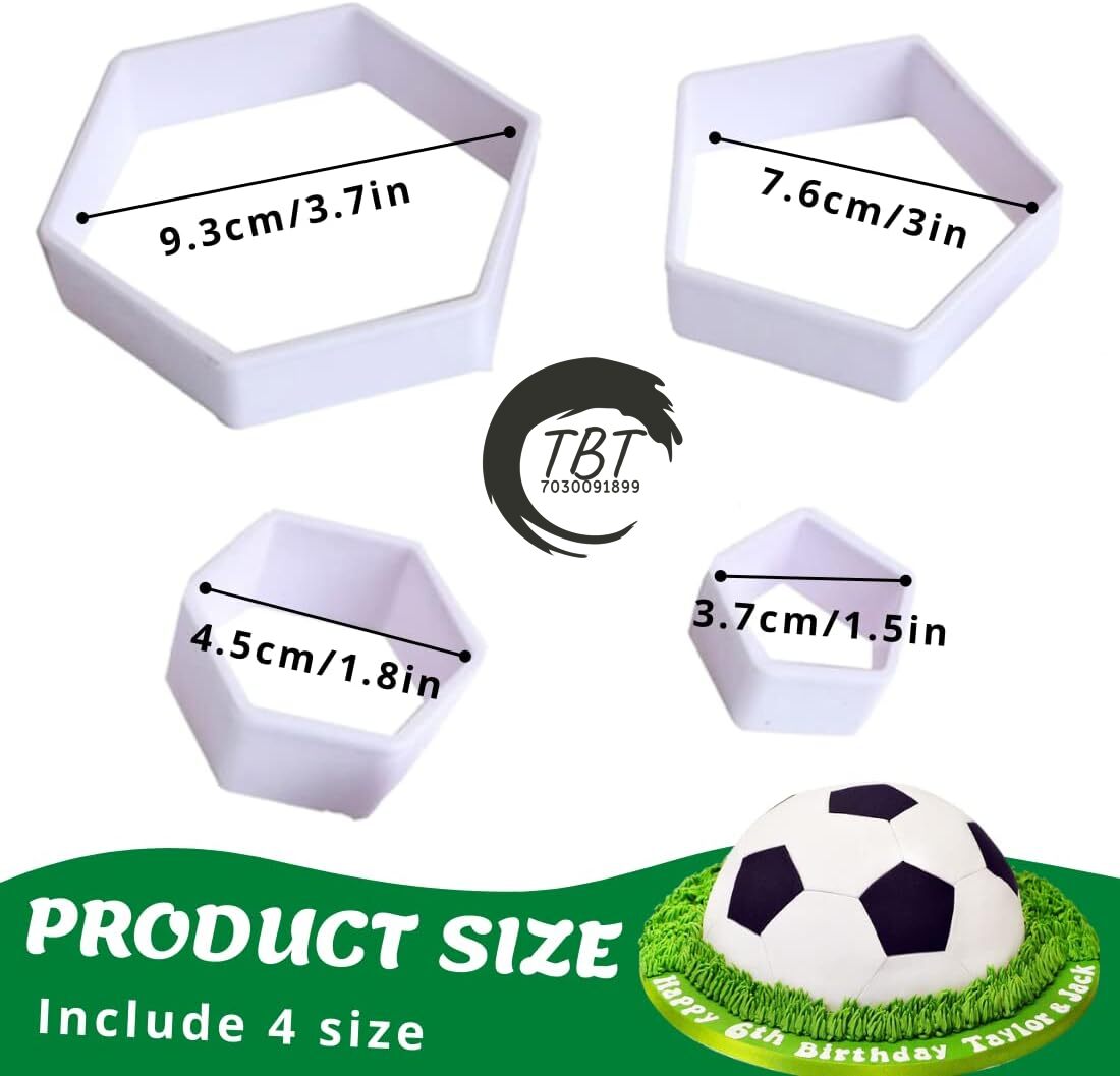 Football Pattern Fondant And Cookie Cutter