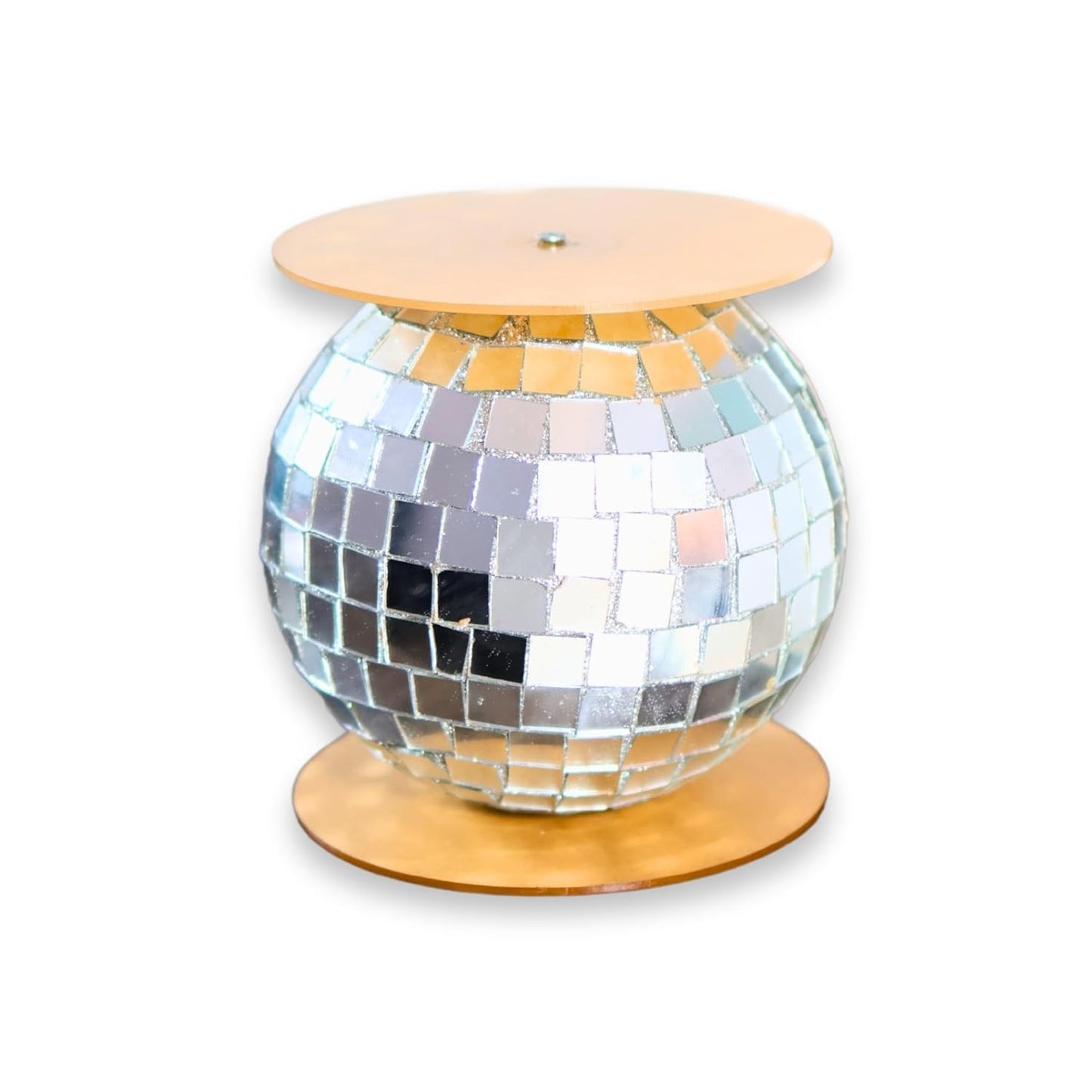 Disco Ball Cake Spacer For Cake and Cupcake Decoration B : 6 Inch X H: 6 Inch