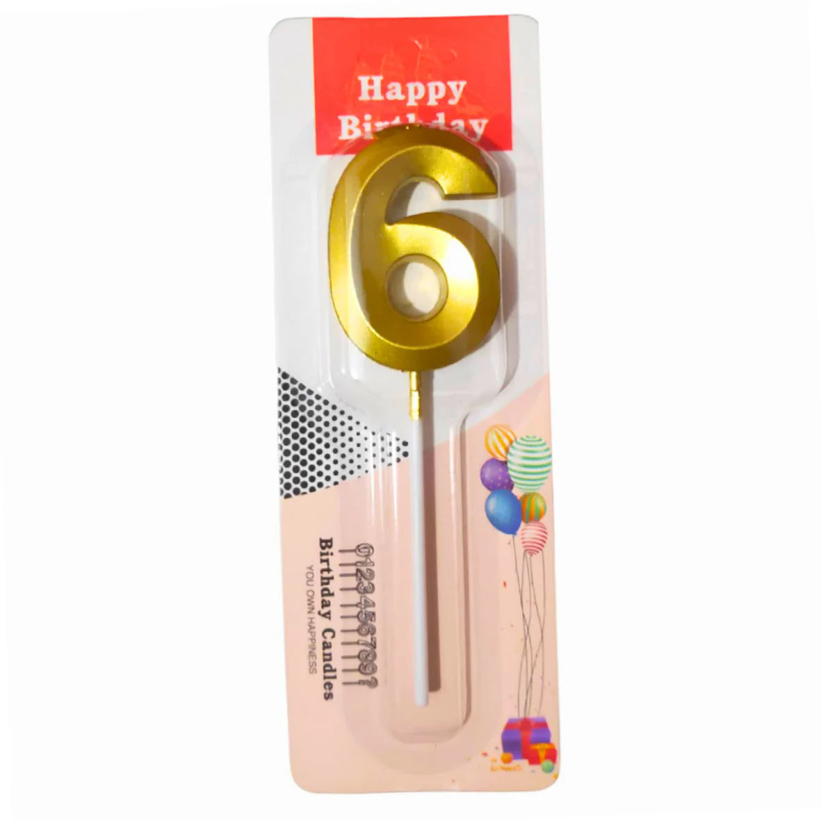 6 Six Golden Number Candle