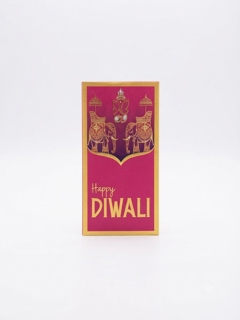 Happy Diwali Chocolate Bar Gift Box (6x3 Inch) - Pack of 10 Pcs