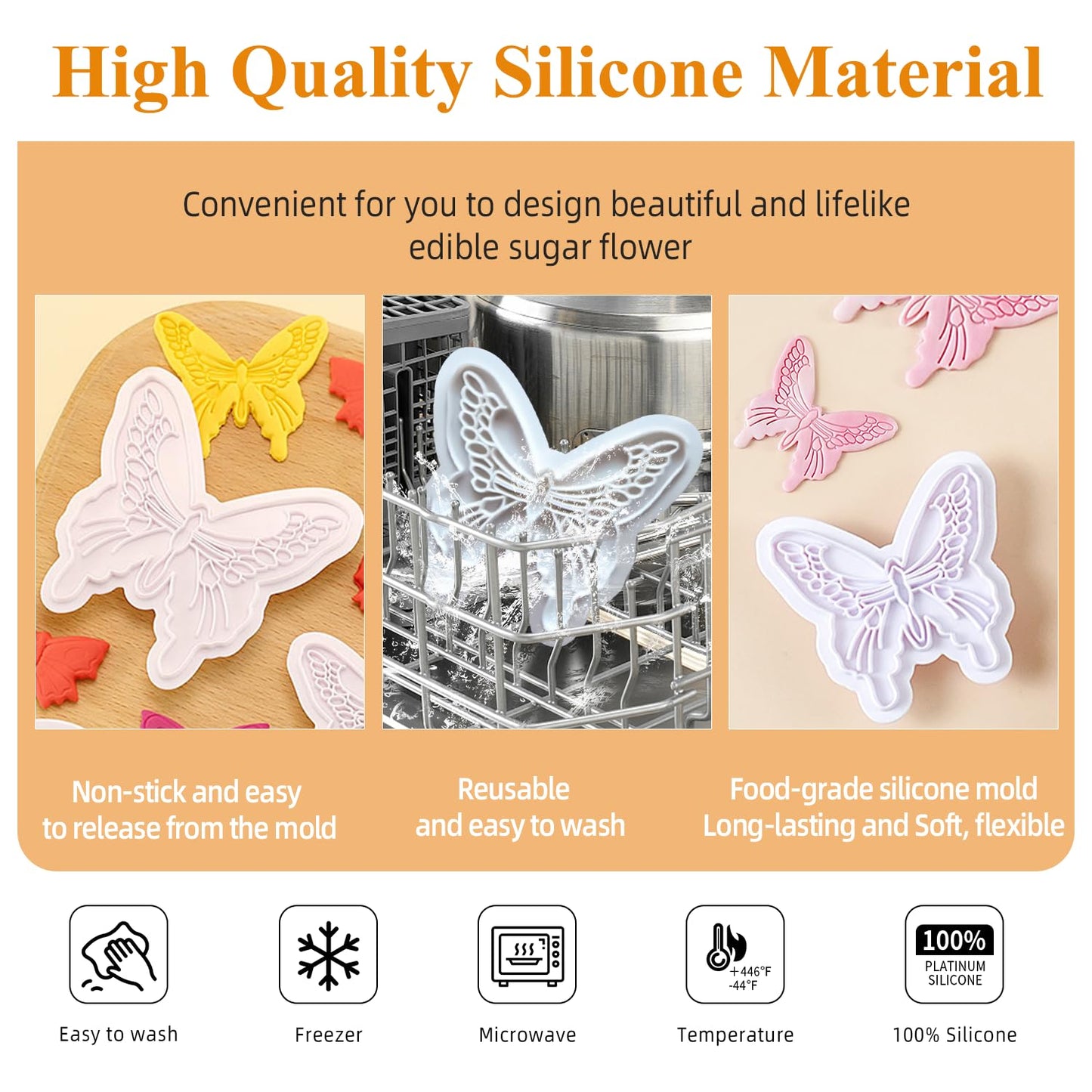 2 Pcs Butterfly Cookie And Fondant Cutter