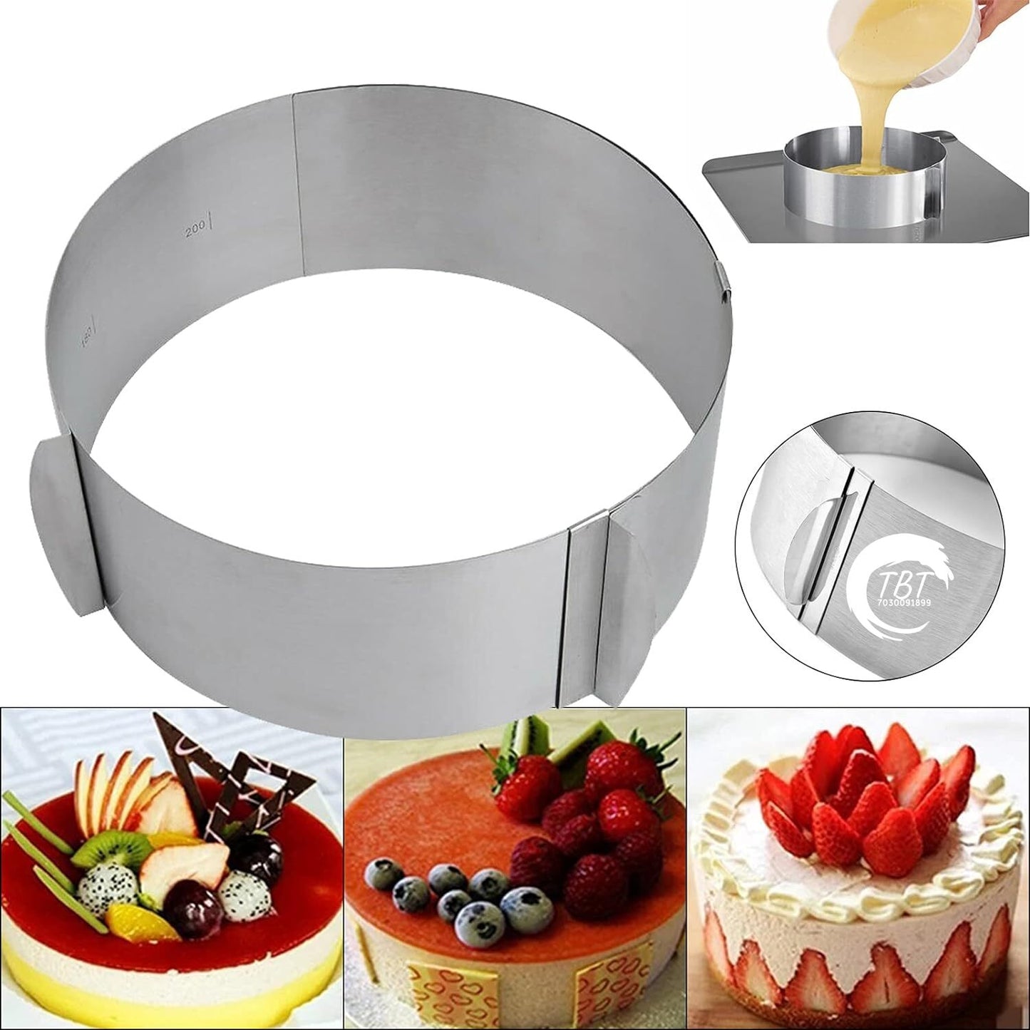 Stainless Steel Adjustable Cake Ring