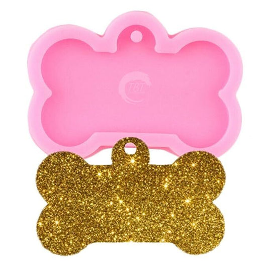 Bone Shape Dog Tag Silicone Fondant Mold