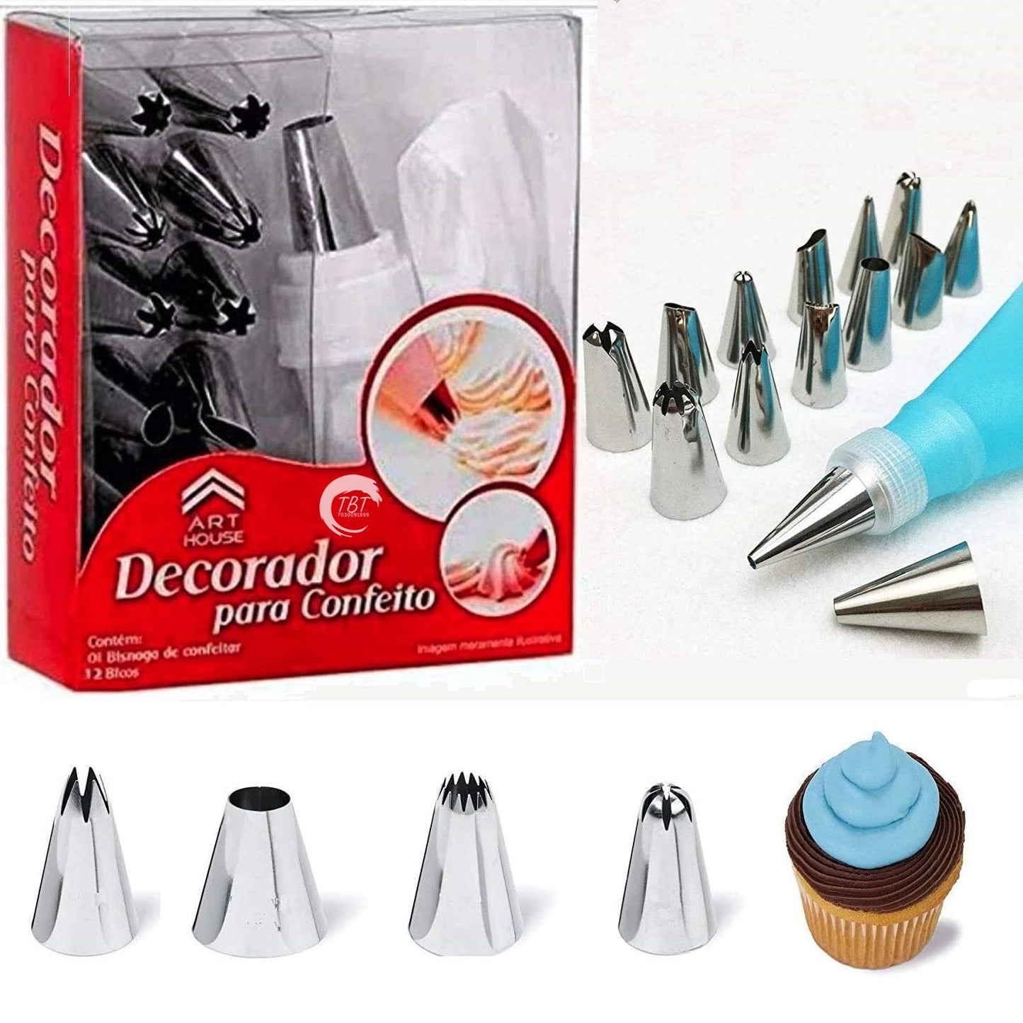 Decorador Nozzle Set Pack Of 12 Piece