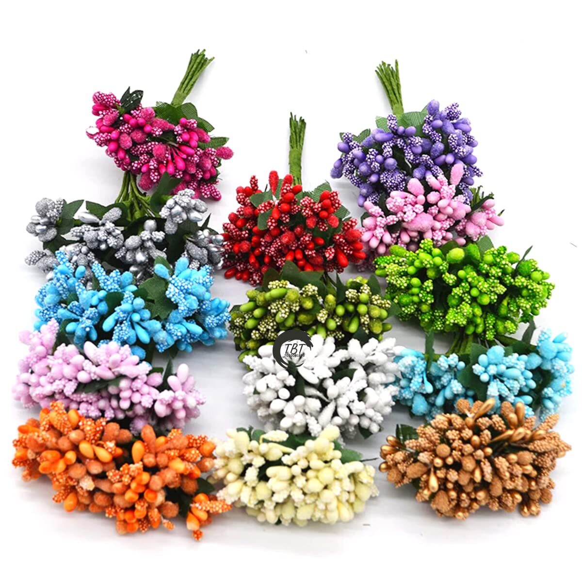 Artificial Pollen Flower Maroon