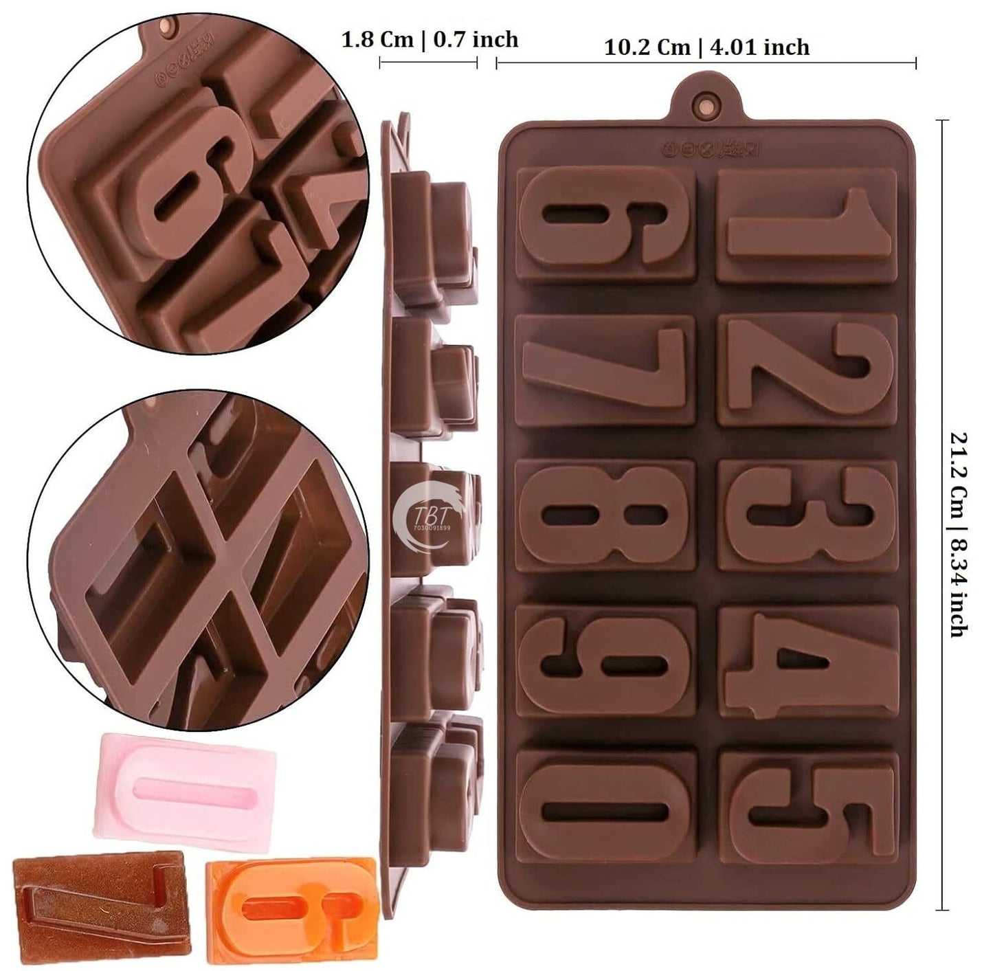 Number Chocolate Silicone Mold
