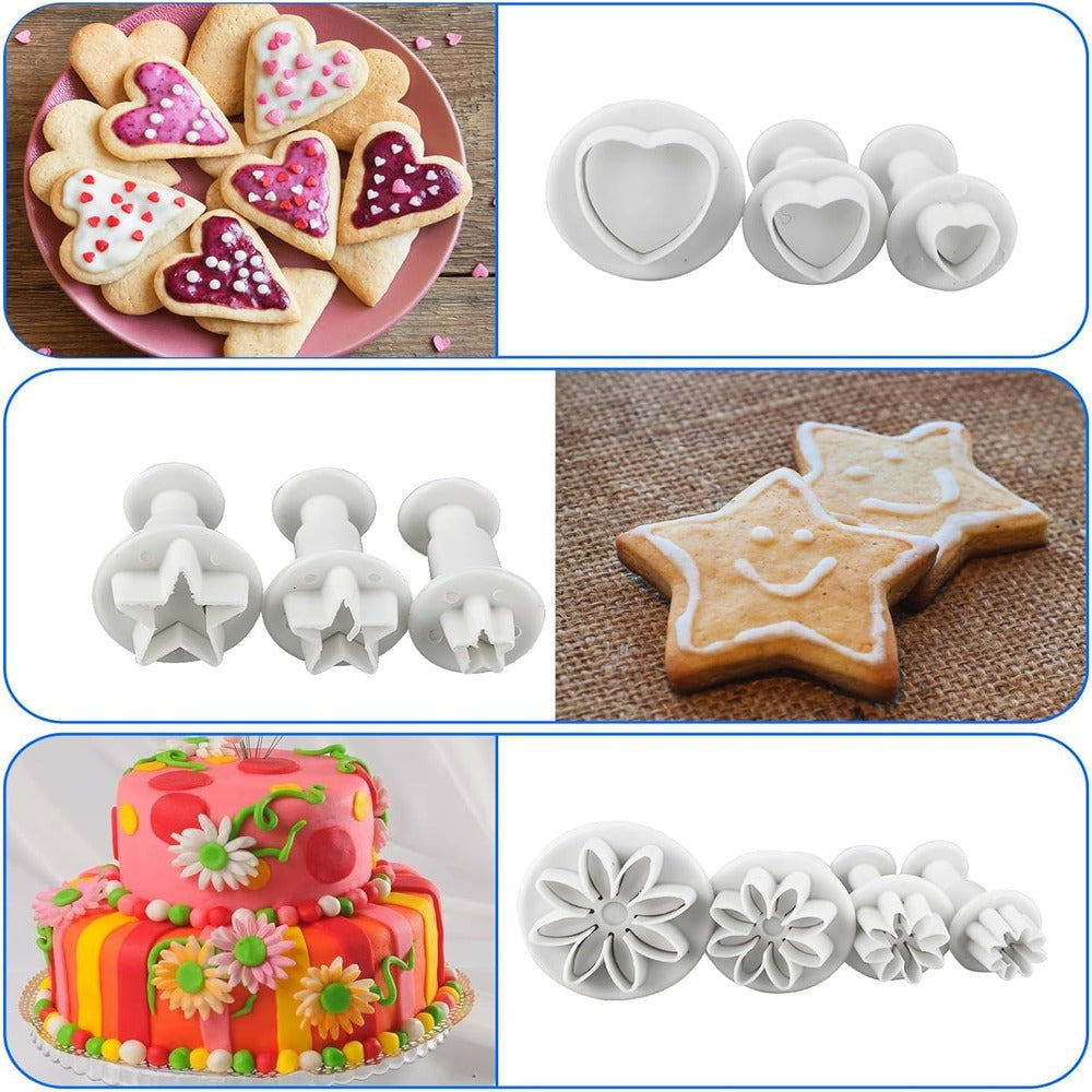 46 Pcs Cookie Fondant Cake Sugarcraft Decorating Tool Kit