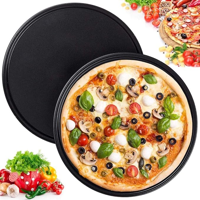 Carbon Steel Non-Stick Pizza Pan Pizza Tray - 22CM