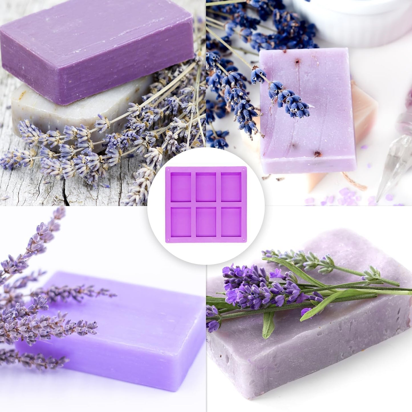 6 Cavities DIY Silicone Handmade Soap Mold