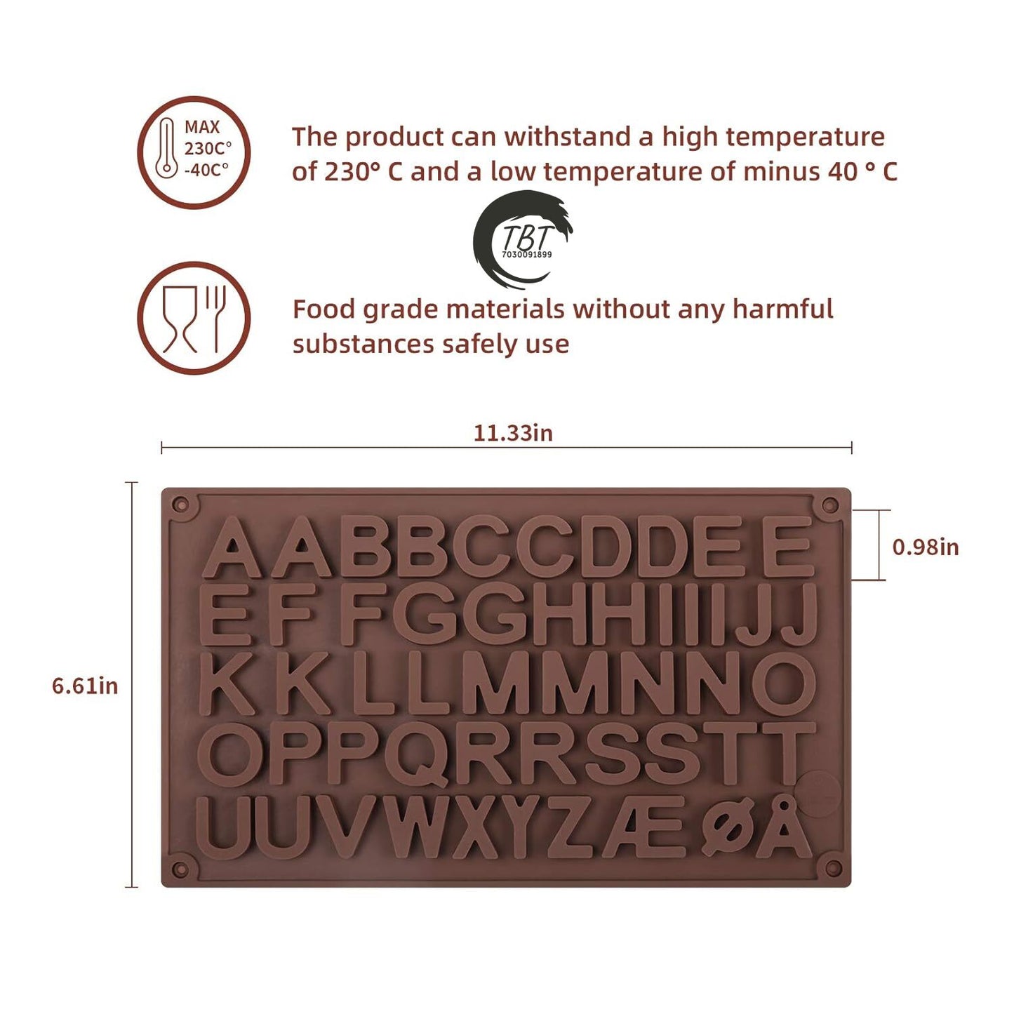 ABCD Alphabet  Silicone Chocolate Mold