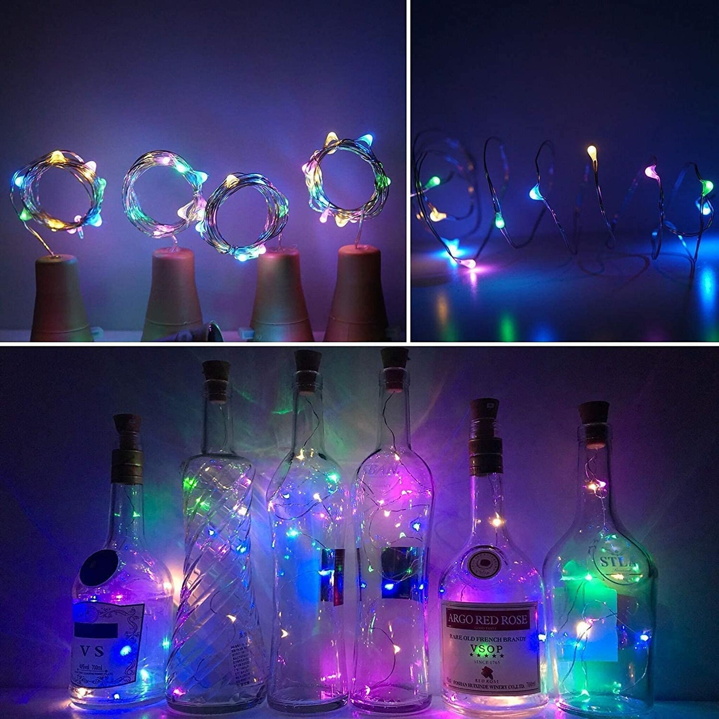 Multicolor LED Cork Light 2M