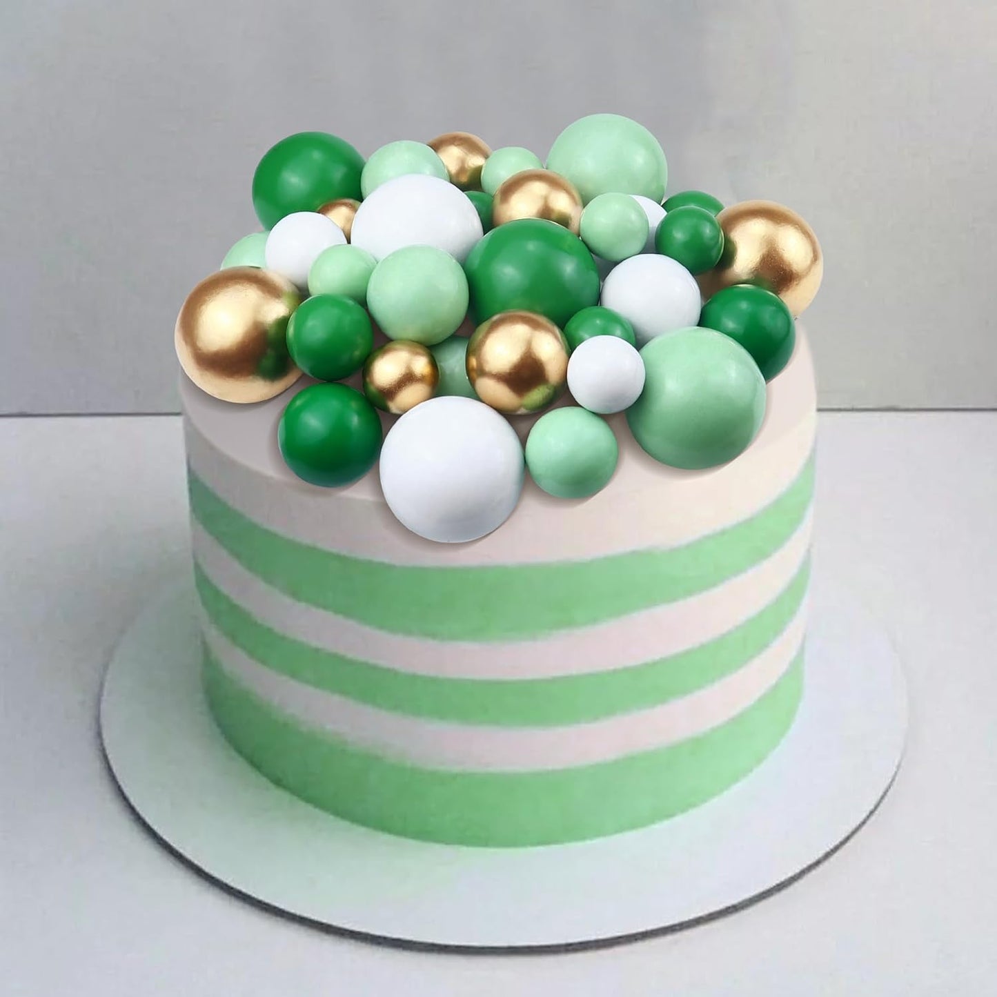 20Pcs Green Faux Ball Cake Decoration