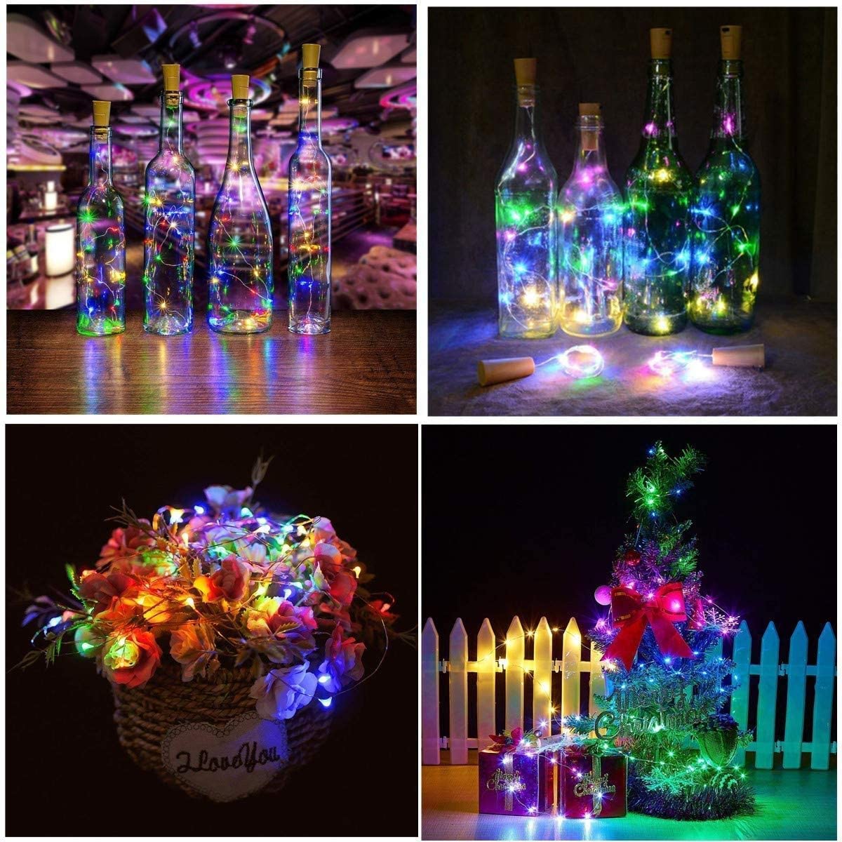 Multicolor LED Cork Light 2M