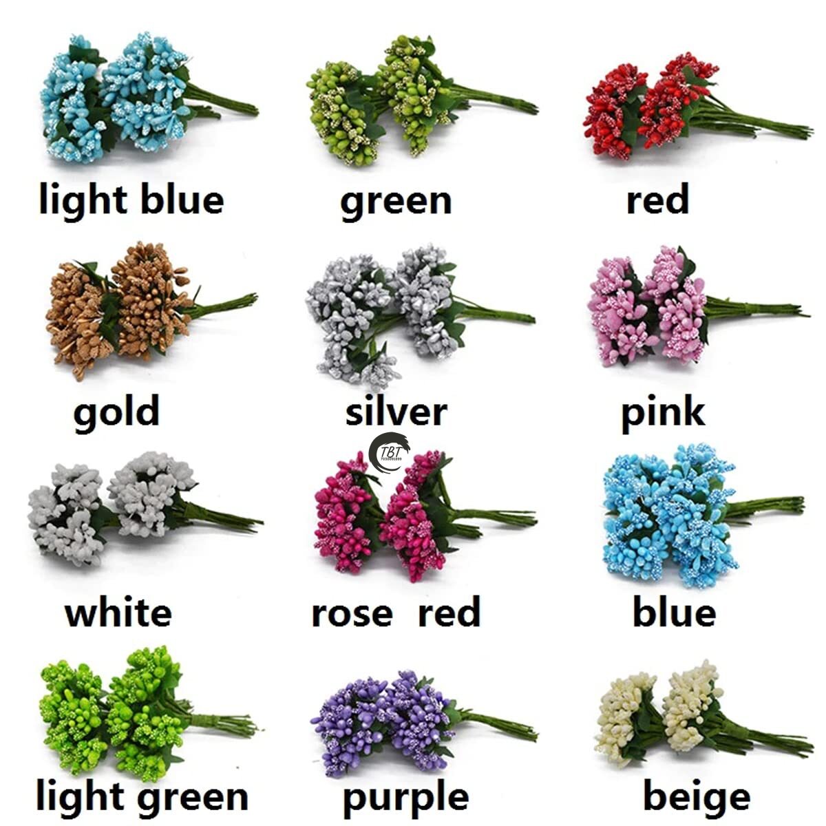 Artificial Pollen Flower Dark Blue
