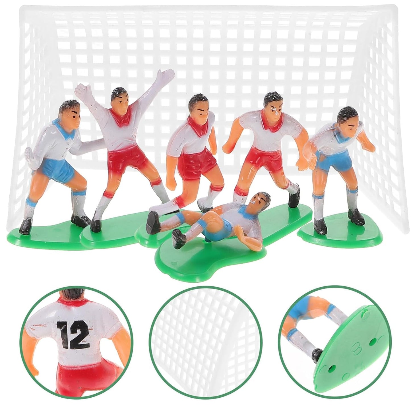 Football Cake Toy Topper Set { Set Of 6 Piece }