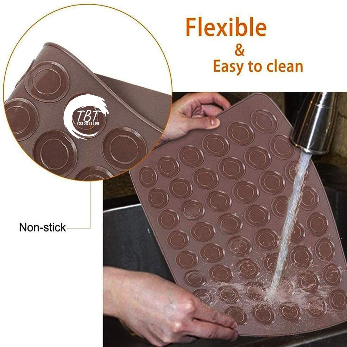 48 Cavity Macaron Silicone Mat
