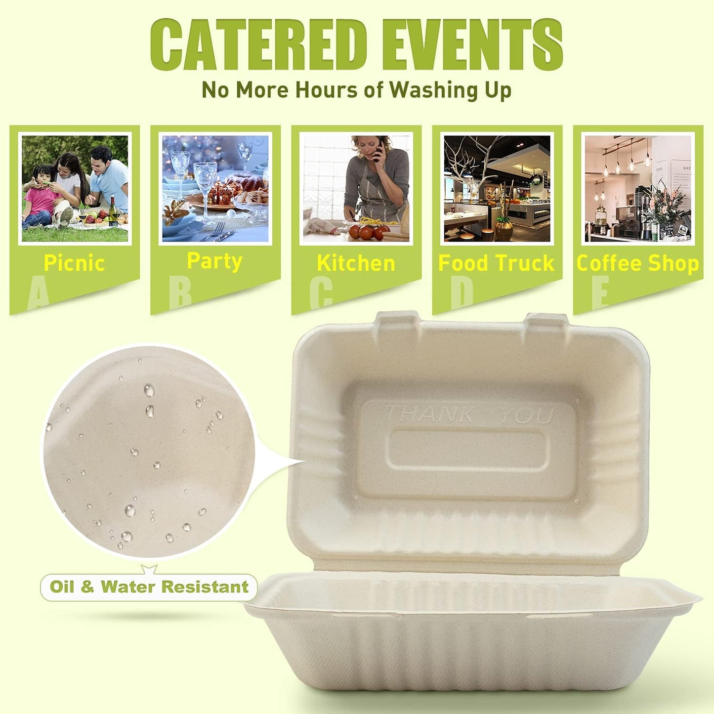 Disposable Carry Food Container 600ml ( Pack Of 10 Pcs )