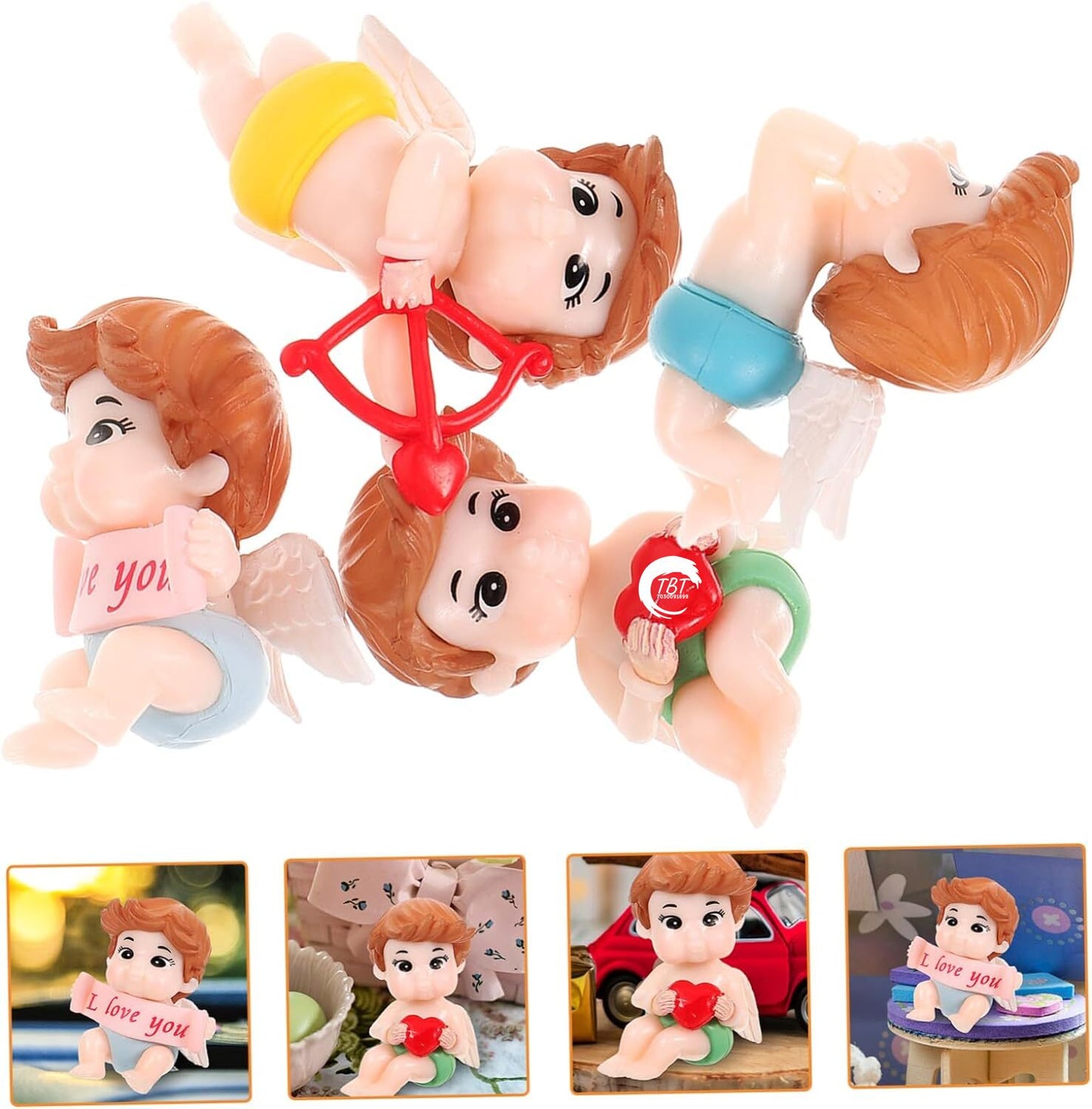 4Pcs Cupid Fairy Miniature Cake Toy