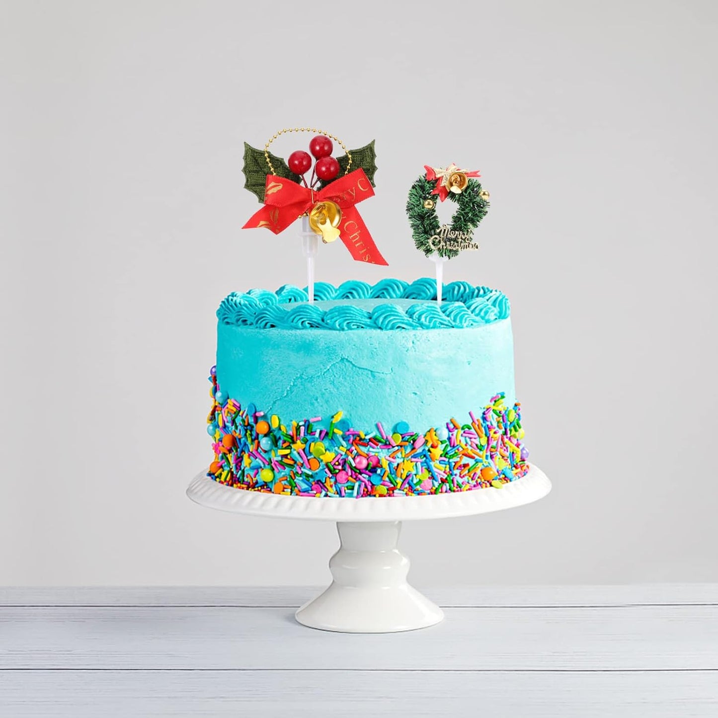 Christmas Mini Wreath Cake Topper