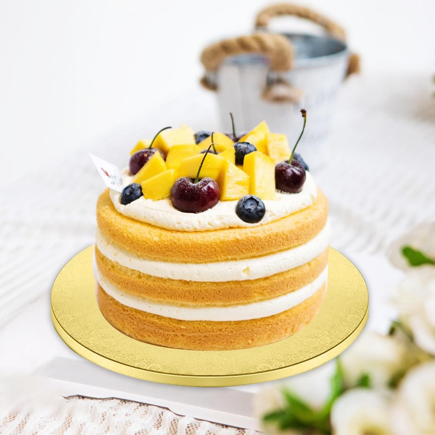 Round Golden Drum Board/Cake Drum Base 12 Inch