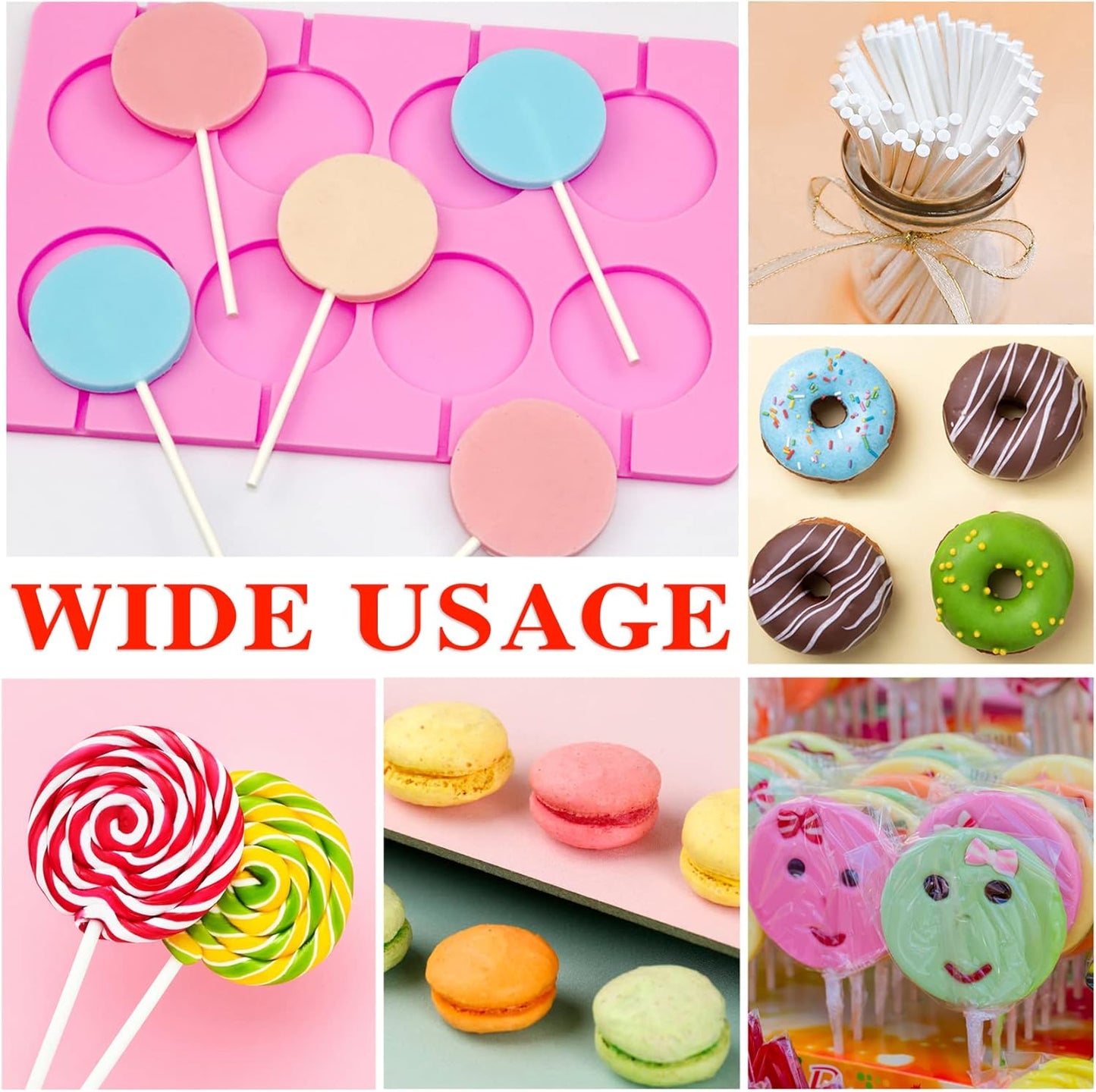 8 Cavity Silicone Lollipop Candy Mold