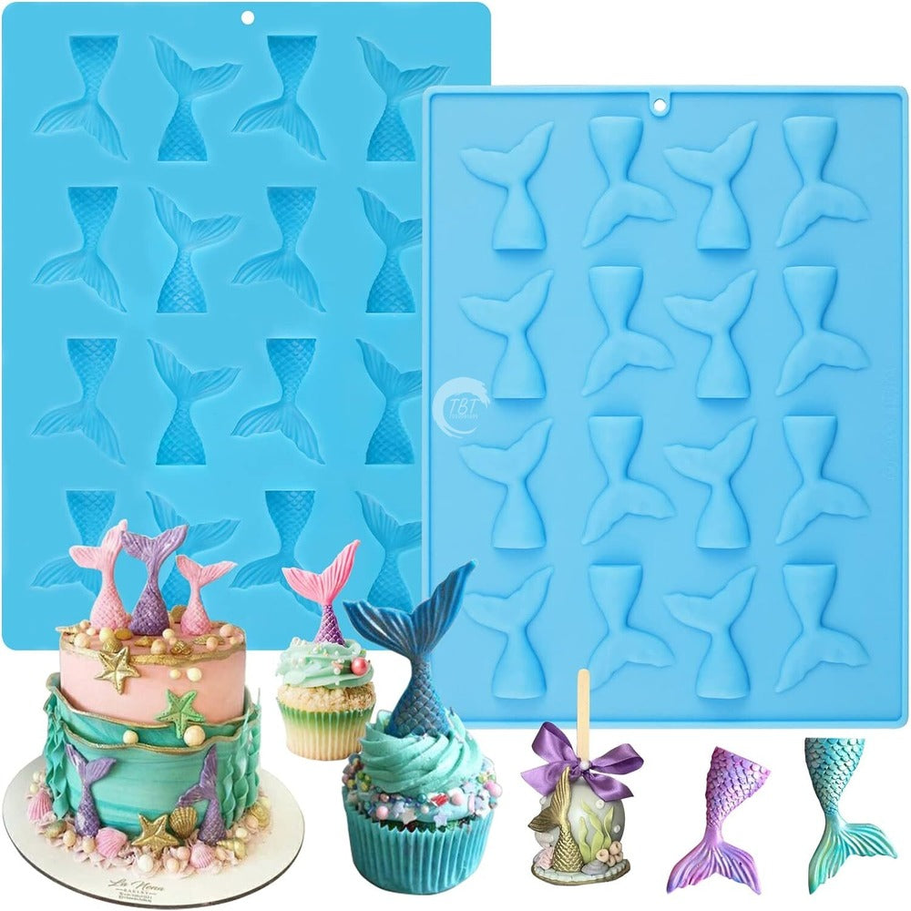 16 Cavity Mermaid Tails Silicone Mold