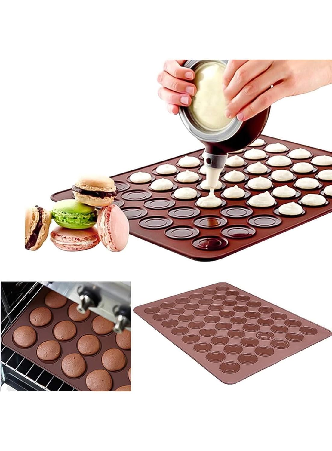 48 Cavity Macaron Silicone Mat