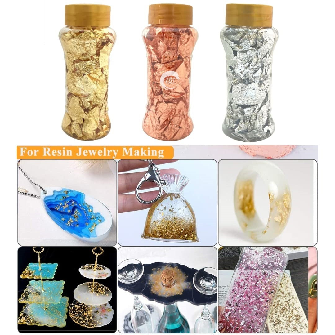 Non Edible Silver Foil Flake Bottle