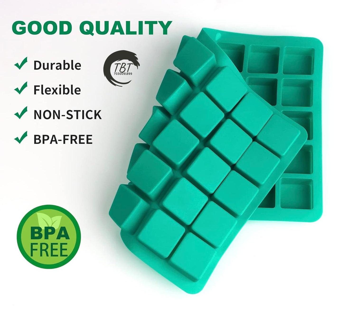 40 Cavity Silicone Chocolate Square Cube Mold
