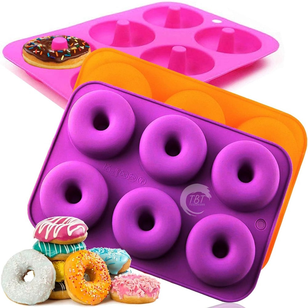 6 Cavity Silicone Donut Baking Mold