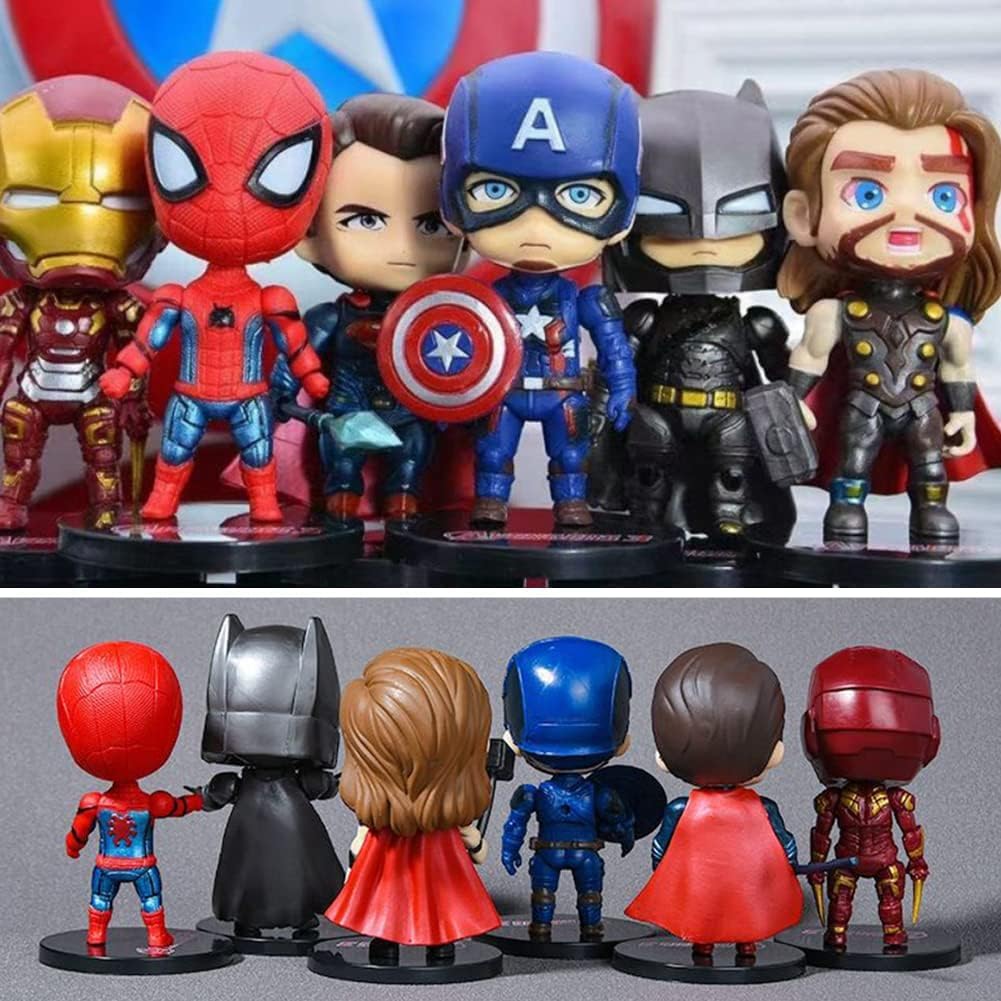 Mini Avengers Toys Cake Decorations { Set Of 6 Piece }