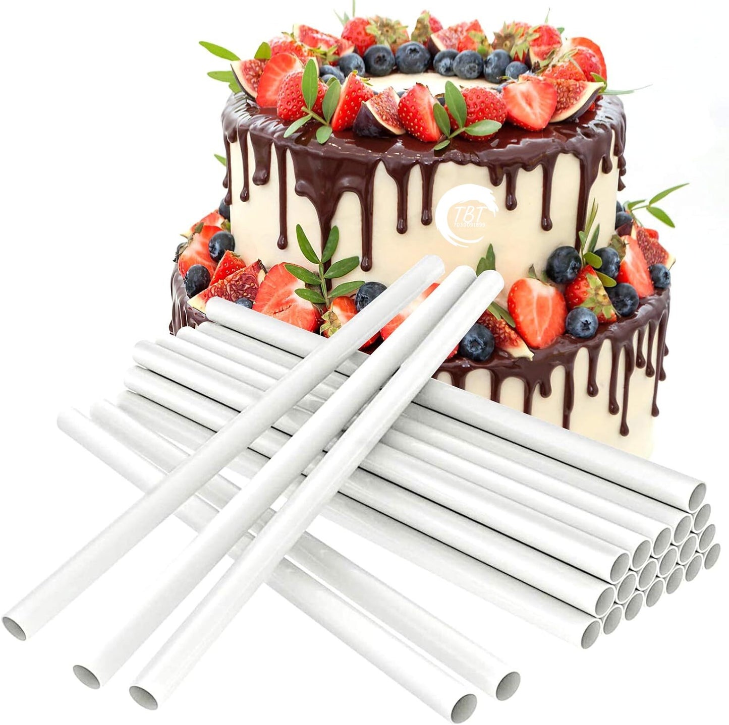 8 Pcs Plastic Tiered Cake Dowels 10MM