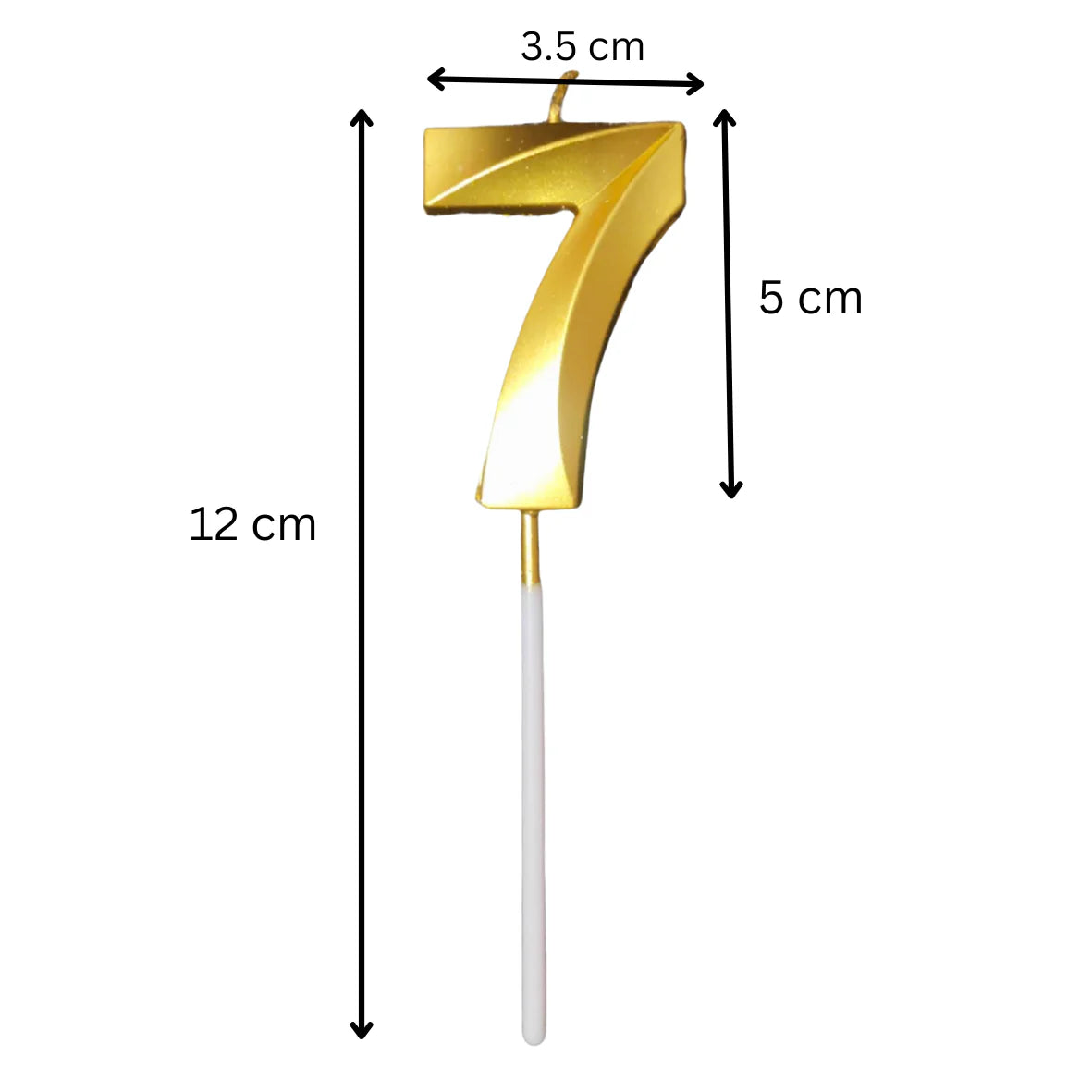 7 Seven Golden Number Candle