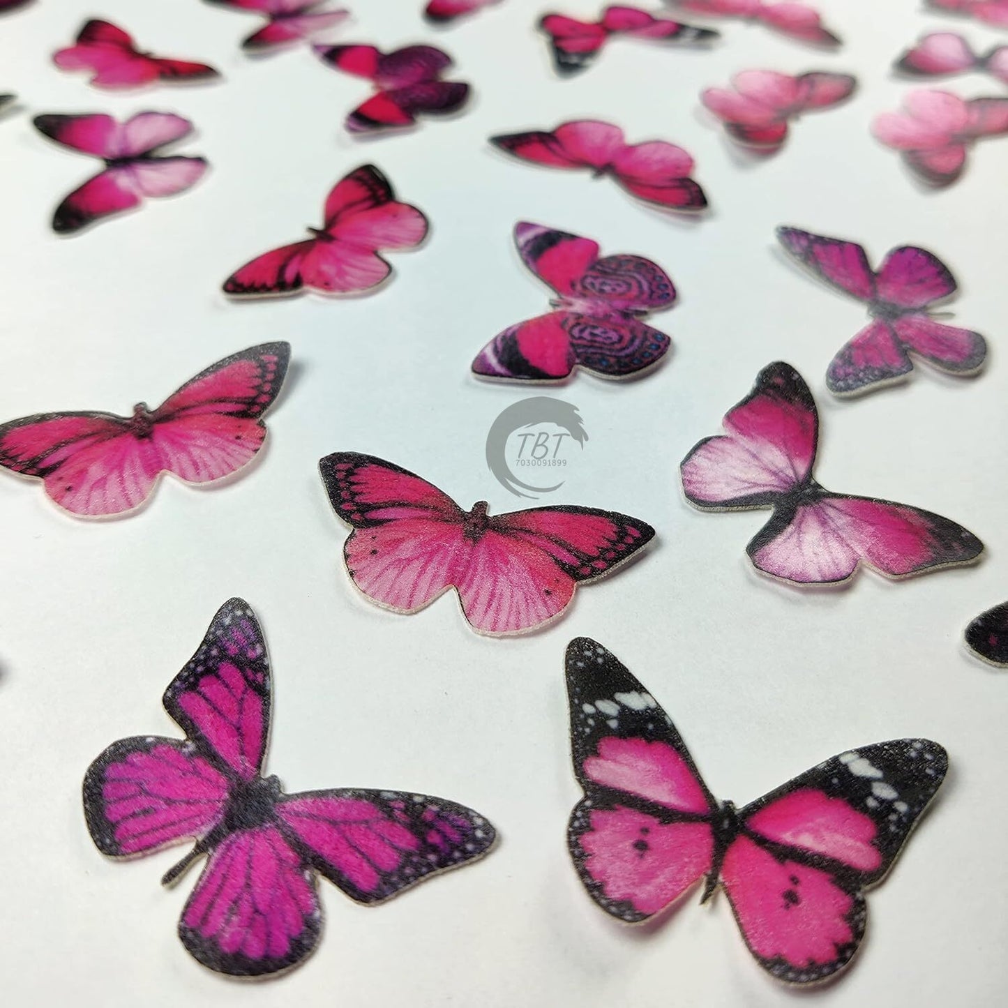Pink Edible Pre-Cut Butterfly Wafer Paper