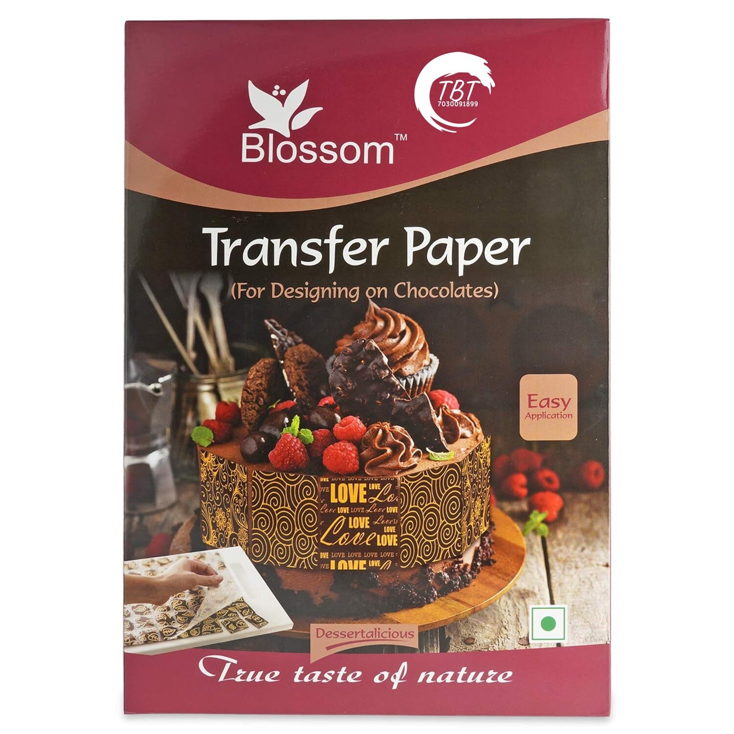 Blossom Chocolate Transfer Sheet for Designing On Chocolates 20 Pcs