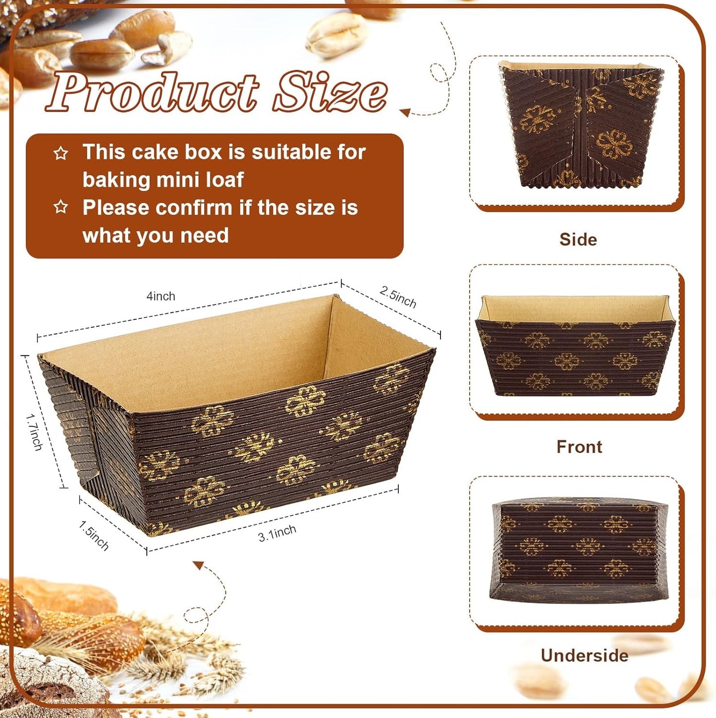 Paper Small Plumpy Loaf Pan Mold