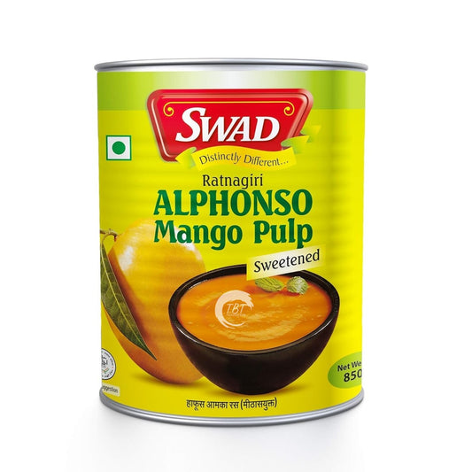 Swad Ratnagiri Alphanso Pure Mango Pulp/Aamras Tin 850gm
