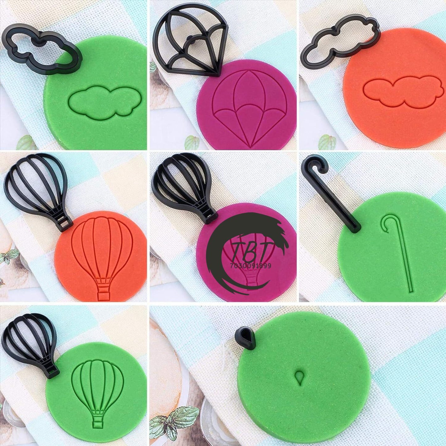 Hot Air Balloon Silhouette Fondant And Cookie Cutter Set