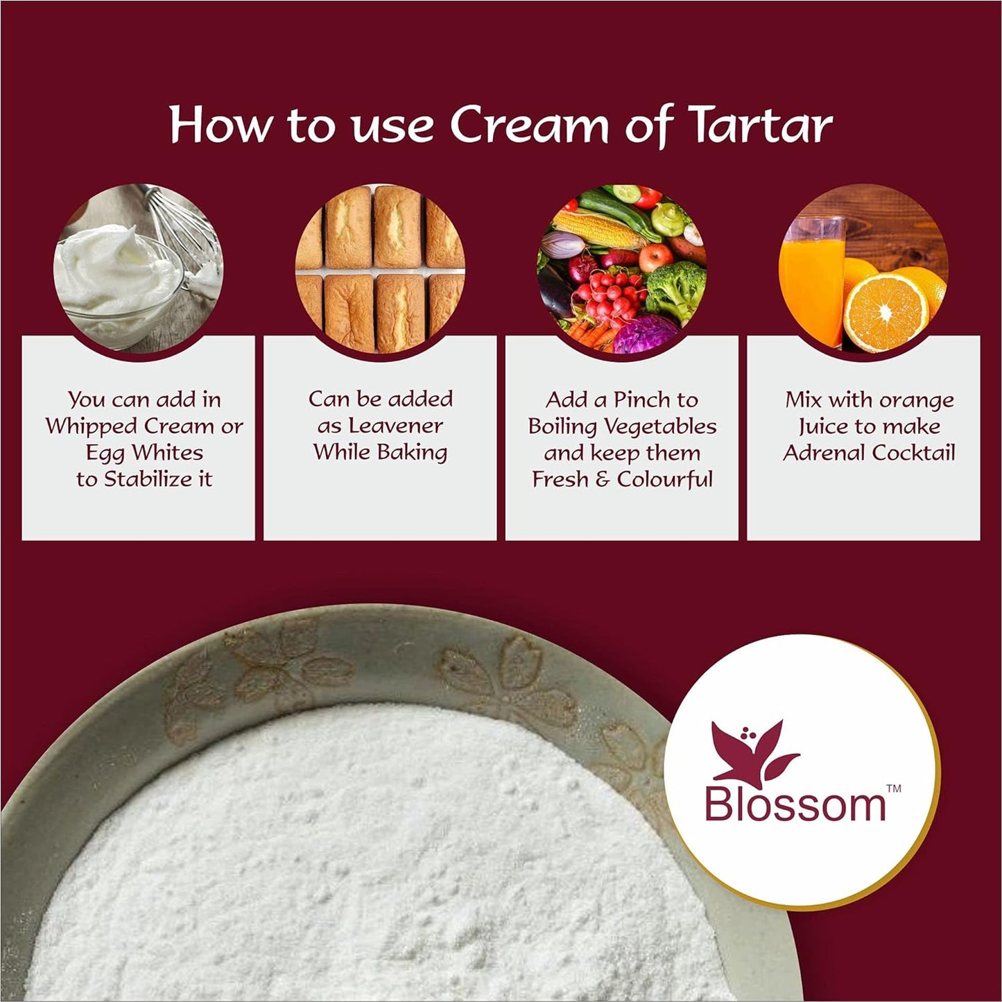 Blossom Cream of Tartar Powder Leavening Agent 75 GM