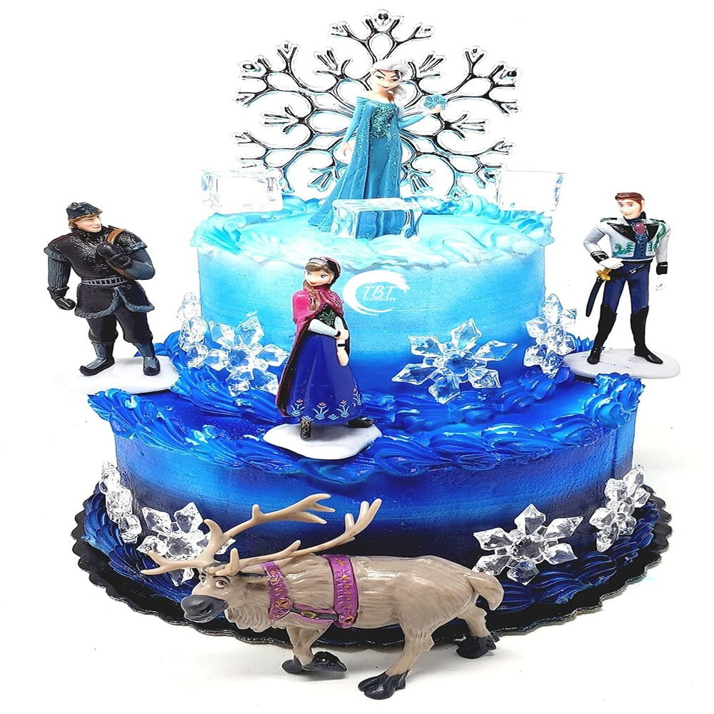 Frozen Toy Cake Decoration Topper Set { Set Of 6 Piece }