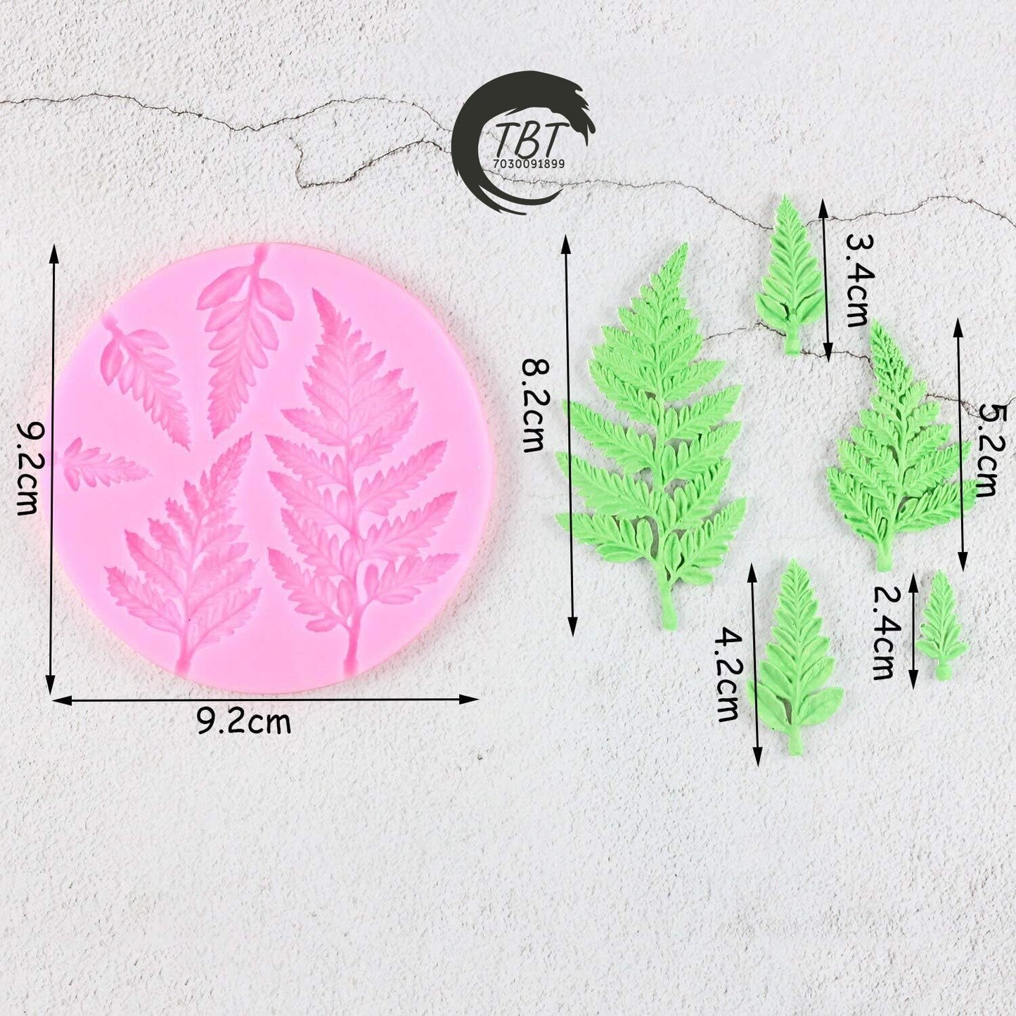 Pteridophyte Leaf Silicone Fondant Mold