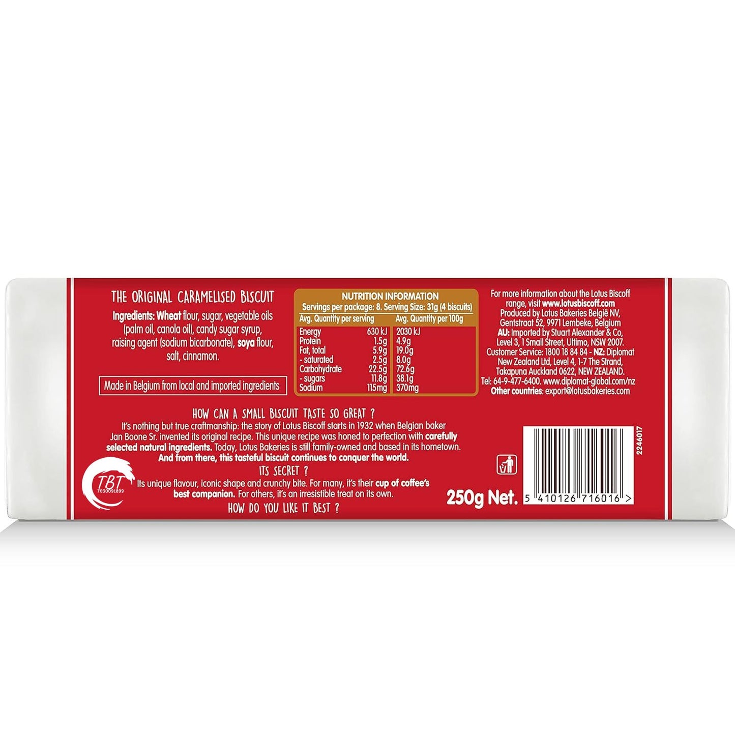Lotus Biscoff Biscuits 250 GM