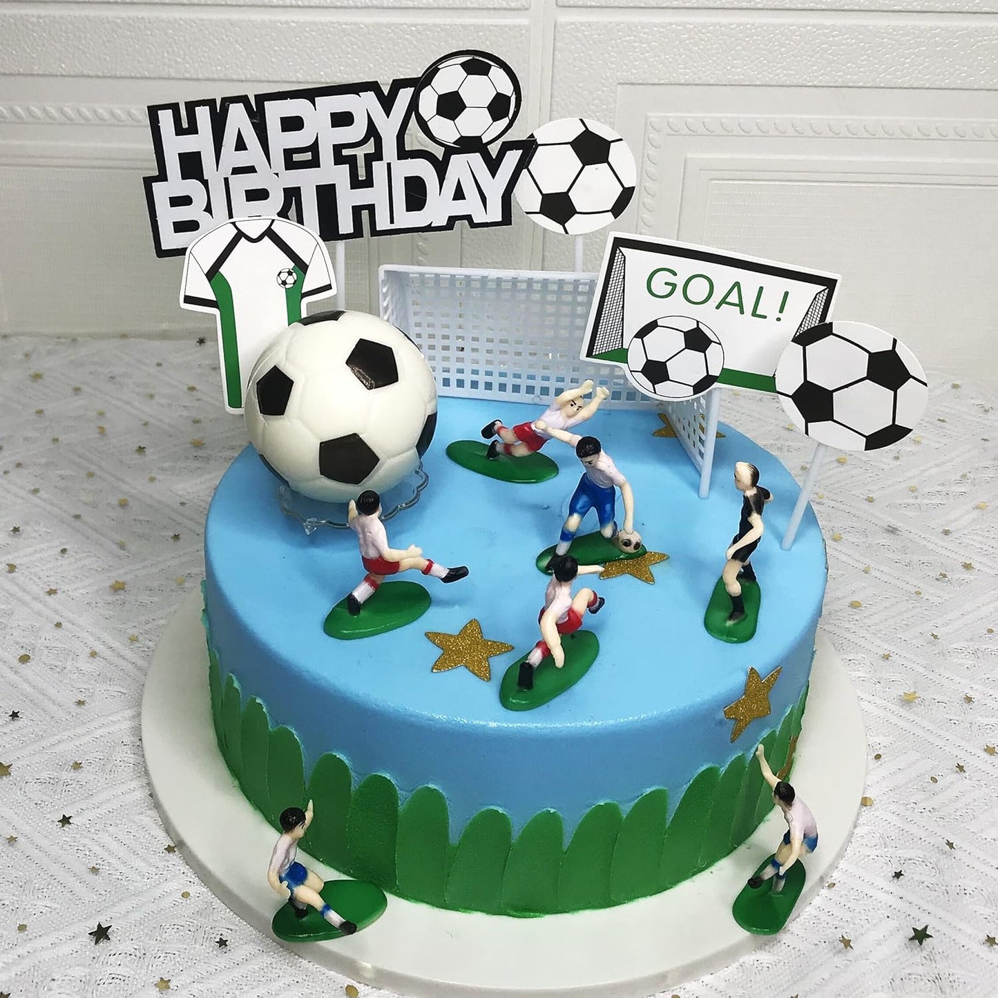Football Cake Toy Topper Set { Set Of 6 Piece }