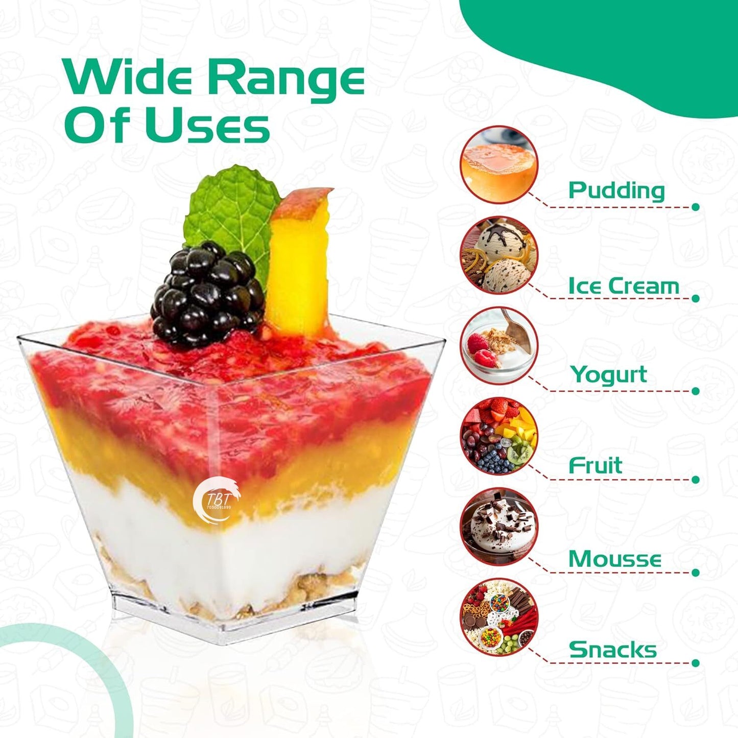 Square Mousse Dessert Cup