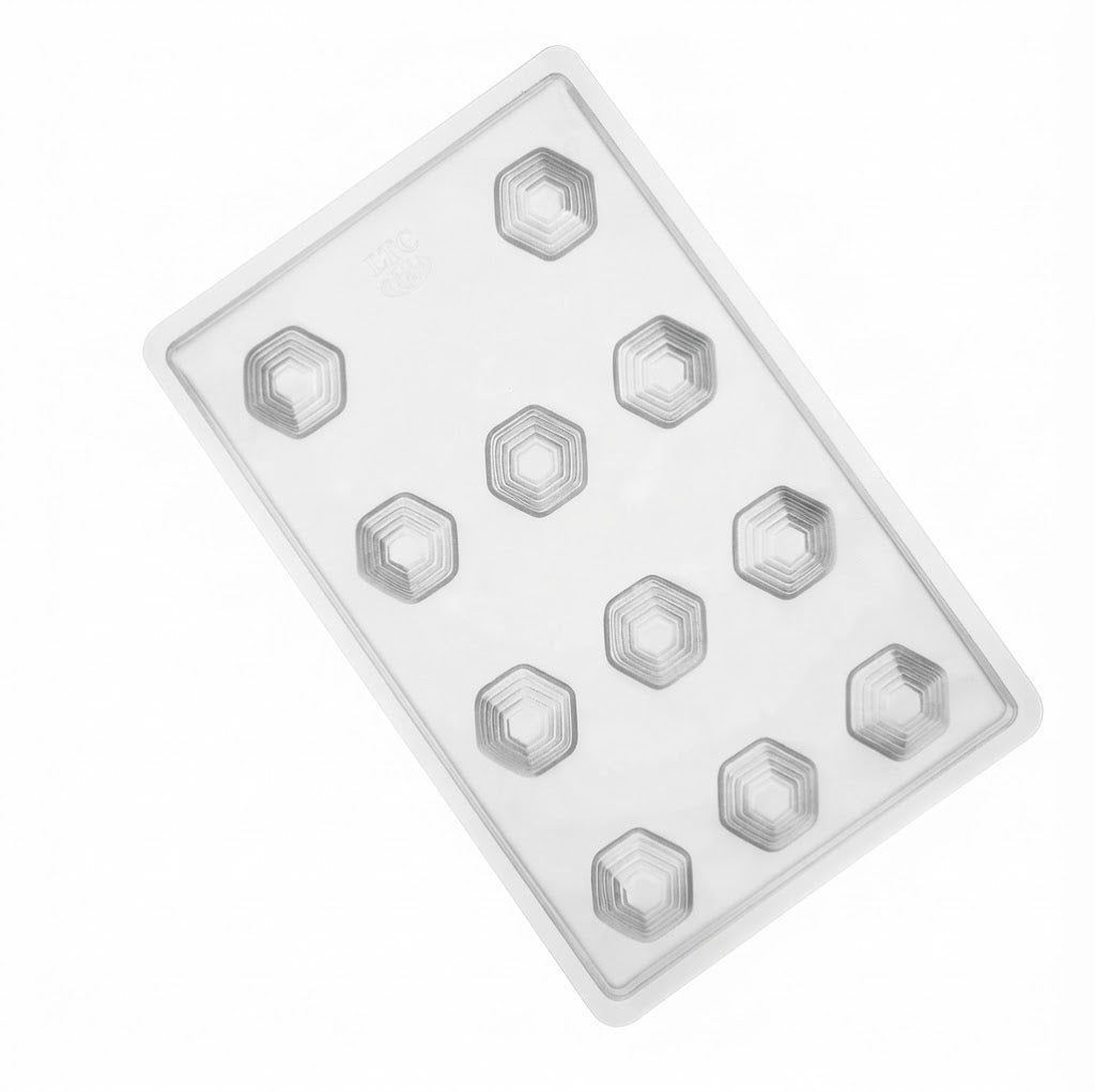 Diwali Special Hexagonal Pyramid Chocolate PVC Mold